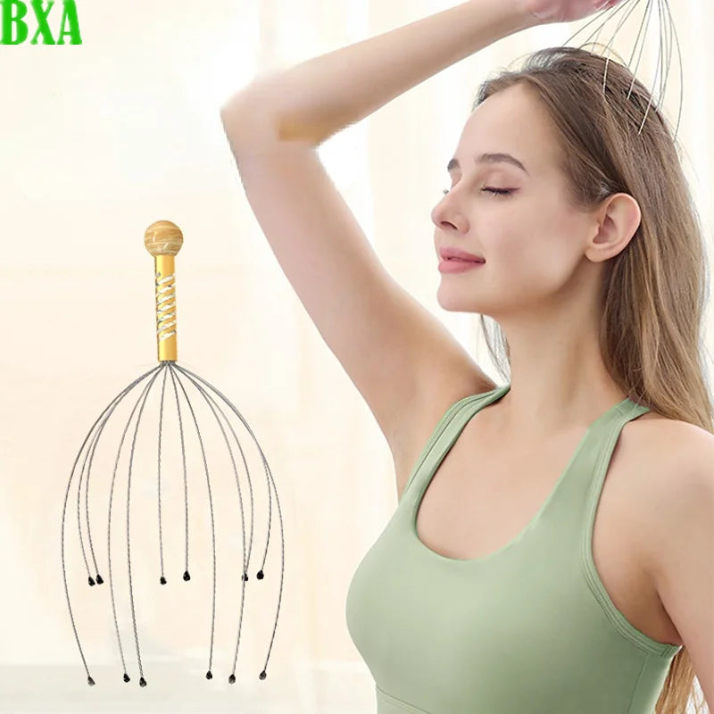 New Head Massage Full Body Relaxing Scalp Massager Claw Head SPA Scalp Neck Octopus Massage for Relax & Stress Relief