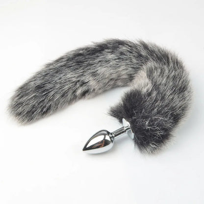 1PCS Soft Artificial Wool Fetish Fox Tail Metal Anal Plug Butt Plug  Adults Games Sex Products Cosplay Sex Toy for Men/Women