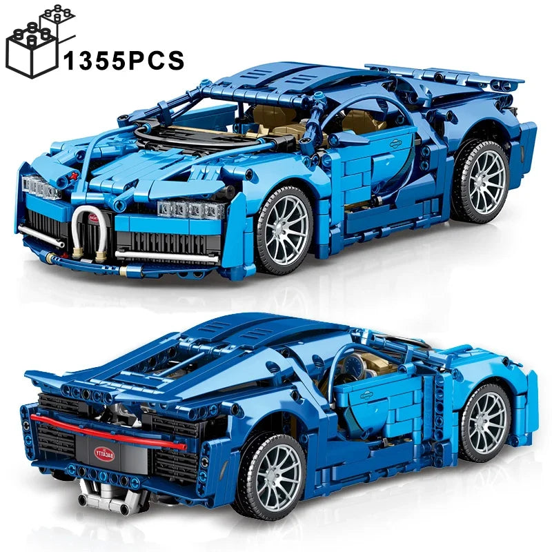 1388PCS MOC Technical Super Speed Bugattied Sport Car Building Blocks Assemble Bricks Racing Vehicle Toys Gifts for Adult Friend