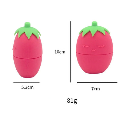 1PC Rose Pink Ideal Face Treatment Eye Massager Silicone Facial Ice Massage Roller Strawberry and Piggy