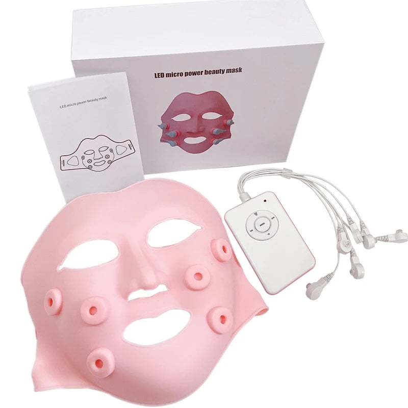 NEW Soft Silicone 3D Mask Electric LED Vibration Beauty Massager Skin Care Rejuvenation Anti-wrinkle Acne Facial Beauty Spa