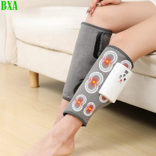 Electric Leg Massager with Vibration Hot Compress Professional Pressure Therapy Foot Massage Air Compression Muscle Relief Pain