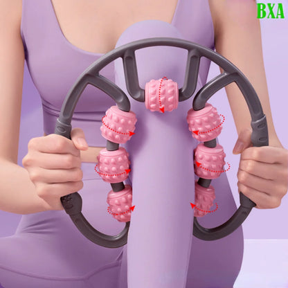 Muscle Relaxation Roller U-shaped Pilates Massage Roller Anti-cellulite Massager Body Leg Slimming Roller Yoga Training Device