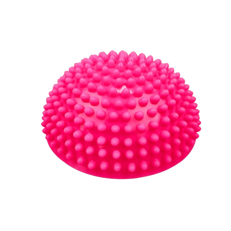 1PCS GYM Pilates Fitness Balancing Ball PVC Yoga Ball 16cm Inflatable Massage Point Half Fit Ball Balance Trainer Stabilizer