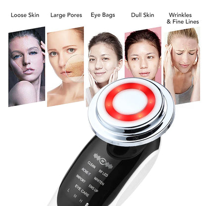 NEW 1PC 7 In 1 Facial Lifting Massager EMS Micro-current Skin Rejuvenation Light Therapy Anti-aging Wrinkle Beauty Instrument