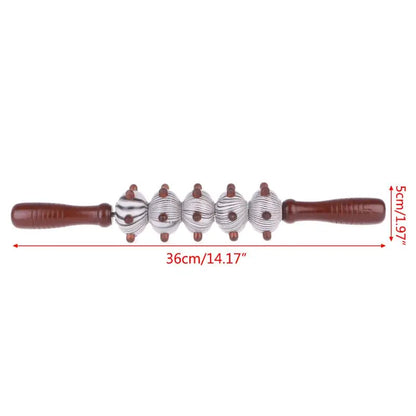 Wooden Full Body Massage Stick Roller Massager tool Reflexology Hand Foot Therapy