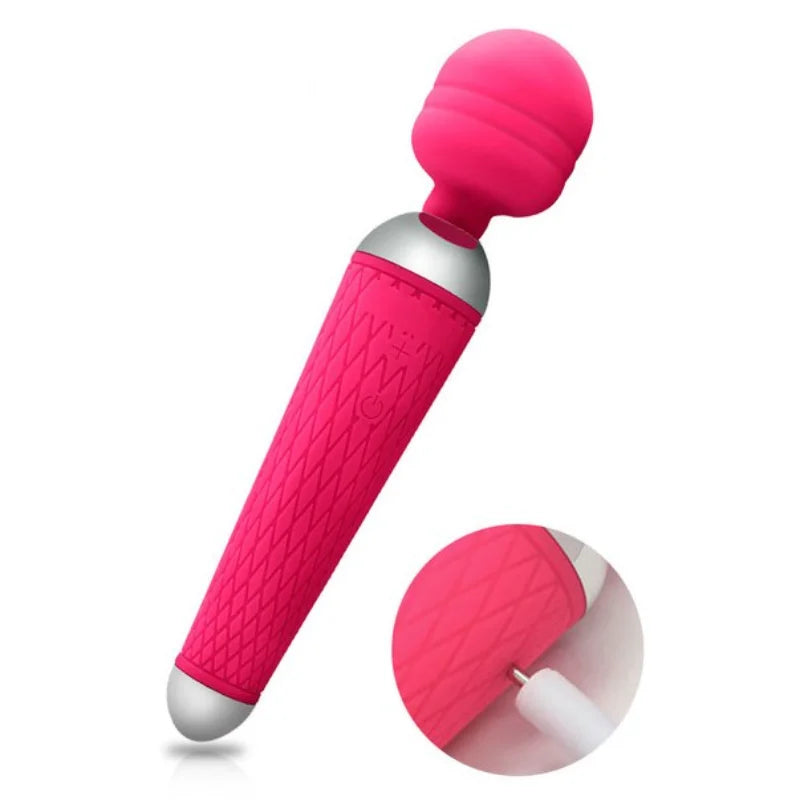 1PCS USB Charge Powerful Clit Vibrator AV Magic Wand G-Spot Vibrator Massager Clitoral Stimulator Masturbator Sex Toys for Women