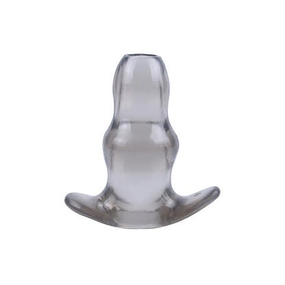 1pcs Soft Silicone Hollow Plug Butt Plug TPE Transparent Black Tunnel Anal Plug Speculum Expander Dilator SM Sex Toy for Couples