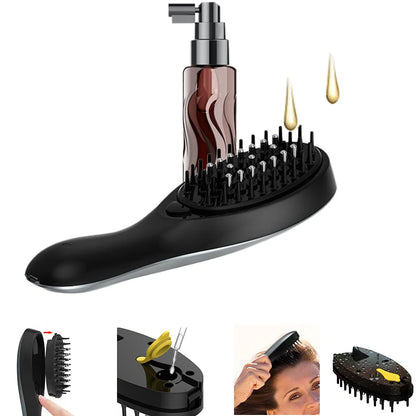 New Rechargeable Hair Growth Comb Imported Into Liquid Vibrating Massager Hair Loss Treatment Hair Anti-loss Regeneration Brush