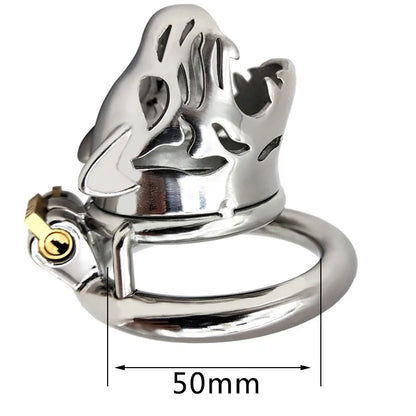 Stainless Steel Tiger Head Animal Male Penis Cage Chastity Lock Device Abstinence Cock Cage Adult Sex Toy To Prevent Cheating