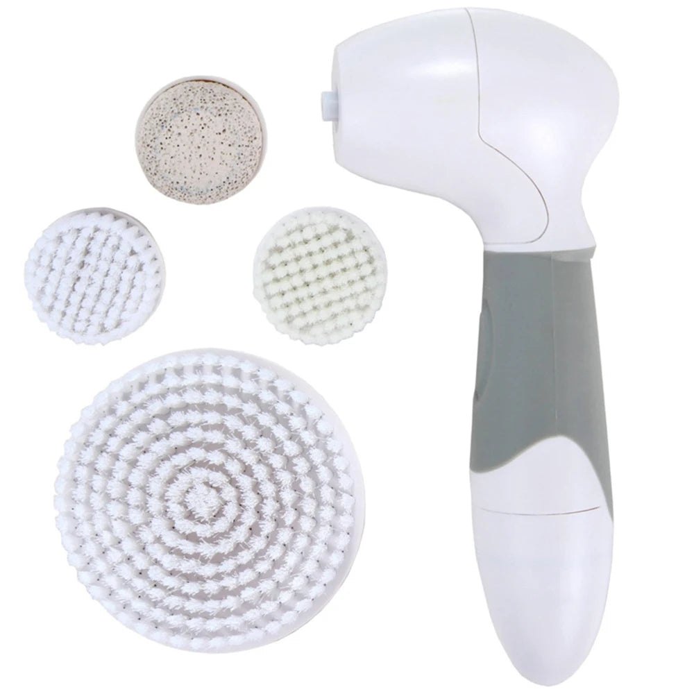 Pro 4 In 1 Facial Cleansing Brush Face Spin Brush Set For Skin Deep Cleaning Remove Blackhead Facial Cleaning Brush Kit