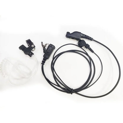 Covert Acoustic Air Tube Earpiece PTT Mic Microphone Headset For Icom IC-F51 IC-F40GS F30GS IC-F60 F80 IC-F3060 IC-M88 Radio