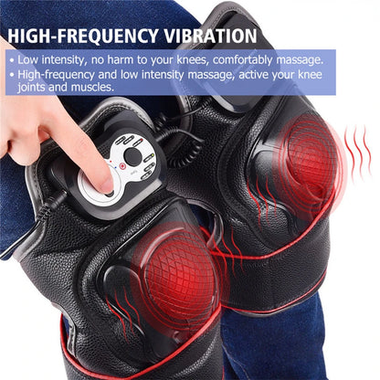 Electric Knee Massager Vibration Heating Magnetic Therapy Joint Physiotherapy Knee Bone Care Muscle Relax Knee Protector Massage