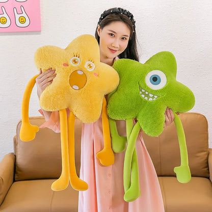 80cm Little Star Plush Doll Throw Pillow Soft Cute Sleeping Funny Girl Children's Toy Long Leg Monsters Doll Sofa Chair Cushion