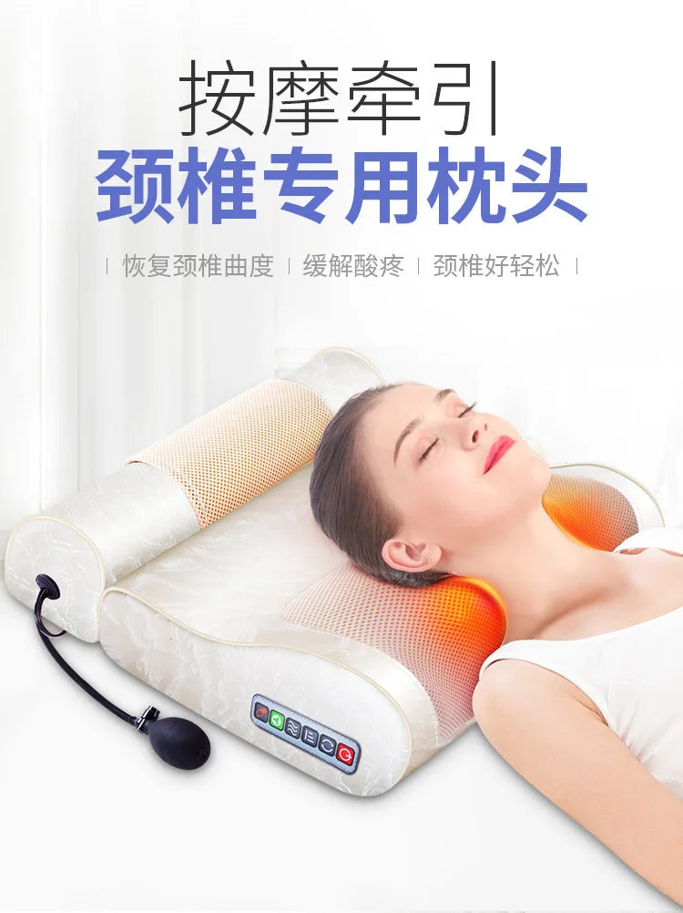 Cervical Massage Pillow Shoulder Waist Back Heating Multi-functional Car Home Massage Pillow Hot Compress Back Massager