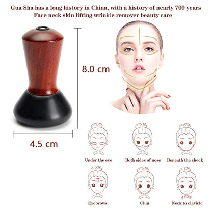 Volcanic Hot Stone Massager Guasha Natural Hot Stone Needle Back Neck Facial Massager Spa Relaxes Muscles Skin Removes Wrinkles