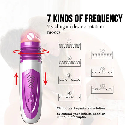 1PCS Powerful Automatic Interactive 10-Vibration Voice Silicone 42 Degree Heating Penis trainer Male Masturbator Sex Toy for Men