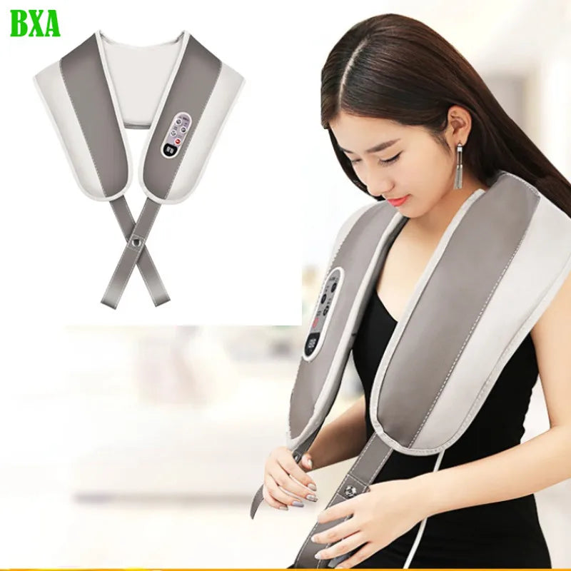 Electrical Shiatsu Massage U Shape Shawl Back Neck Shoulder Body Massager Device Infrared Heated Kneading Car/Home Massage Shawl