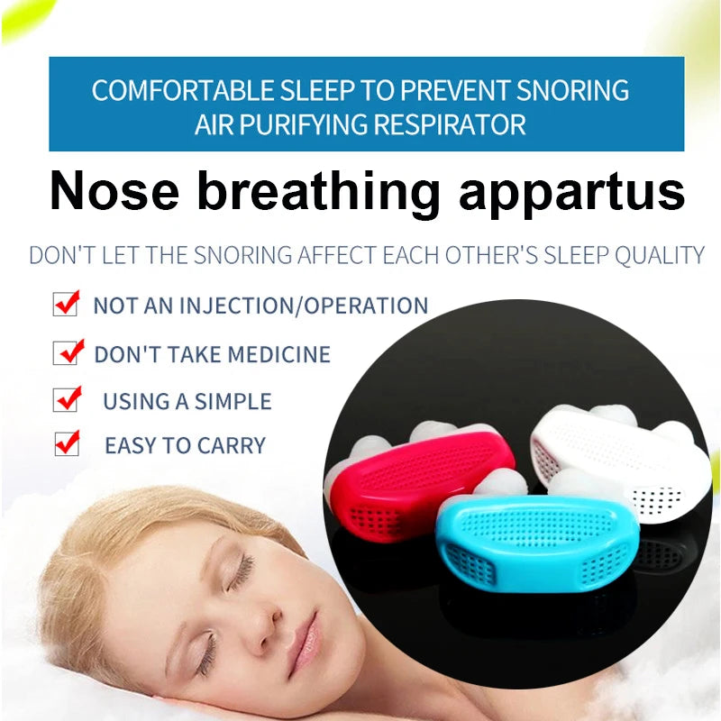 Sleep Anti-snoring Nose Clip Silicone Magnetic Anti-snoring Nose Clip Breathing Stop Snoring Apnea Anti-snoring Clip Device