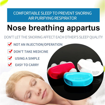 Sleep Anti-snoring Nose Clip Silicone Magnetic Anti-snoring Nose Clip Breathing Stop Snoring Apnea Anti-snoring Clip Device