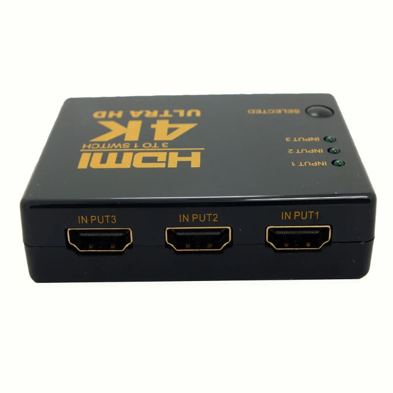 4K*2K HDMI 3x1 Switcher - Supports 1080P and 3D - Rectangle-shaped HDMI Switcher