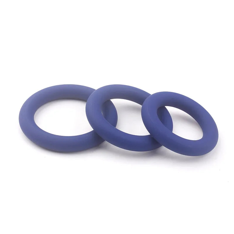 3pcs Male Penis Ring Silicone Cock Semen Lock Rings Delay Ejaculation Stretcher Extender Erotic Men Couples Sperm Ring Sex Toys