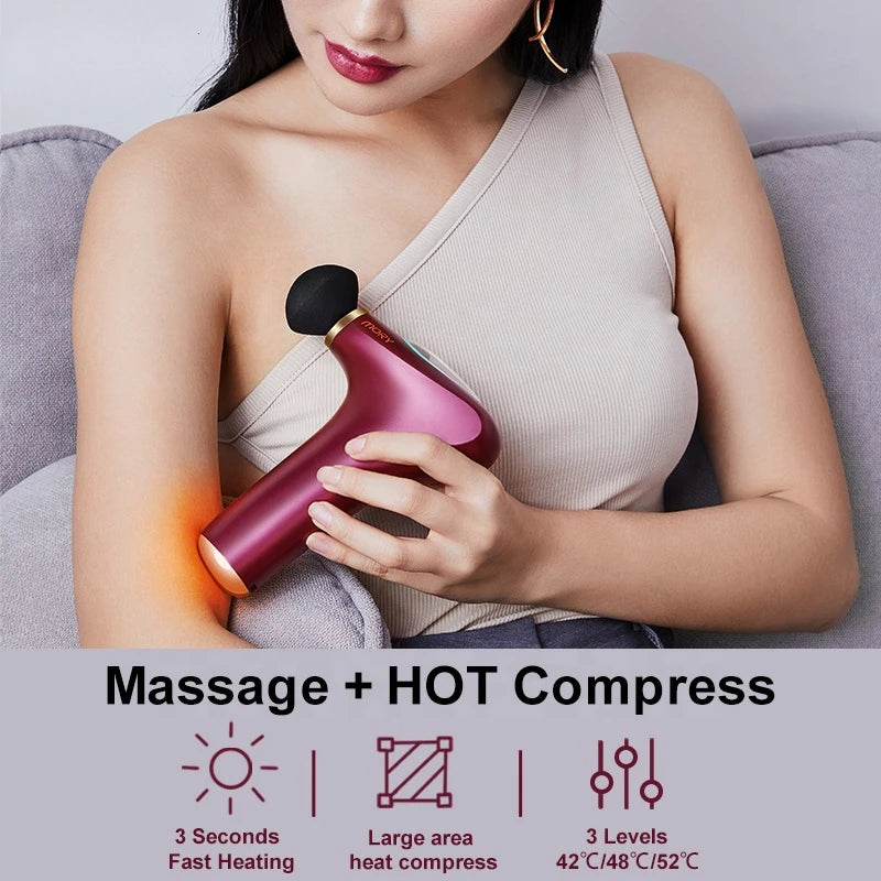 Mini Massage Stick High Performance Fitness Thermal Back Muscle Massage Electric Custom Massager Therapy Fascia Gun Muscle Relax