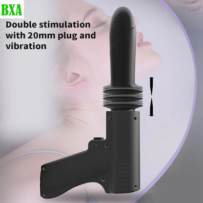 1PCS Sex Pistols 4-Vibration Modes G-Spot Dildos Pistol Automatic Telescopic Gun Masturbation Sex Toys for Woman Female