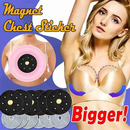 5PCS Melting Magnetic Cream Health Effect Chest Acupoint Magnetic Therapy Enhancement Patch Women's Breast To Enhance Beauty