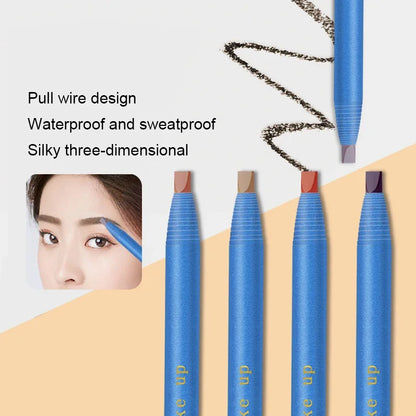 Eyebrow Pencil Waterproof Microblading Eyebrow Pen Stencil Tint Tattoo Eyebrows Makeup Sweat-proof Holding makeup  Brow Pencil