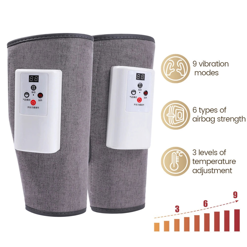 Smart Leg Massager Air Compression Vibration Foot Airbag Pressure Massage Hot Compress Leg Muscle Relaxation Muscle Relaxation