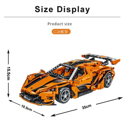 1397PCS Technical MOC 1:14 Gumpert Apollo Super Speed Car Building Blocks Sport Vehicle Assemble Bricks Toys GIfts For Boy Kids