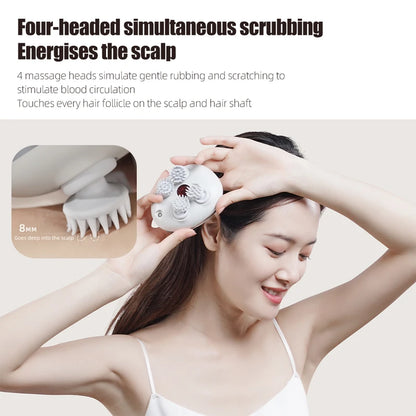 Electric Head Massager Health Care Relax Anti-stress Body Shoulder Deep Tissue Wireless Scalp Massage Kneading Vibration Device