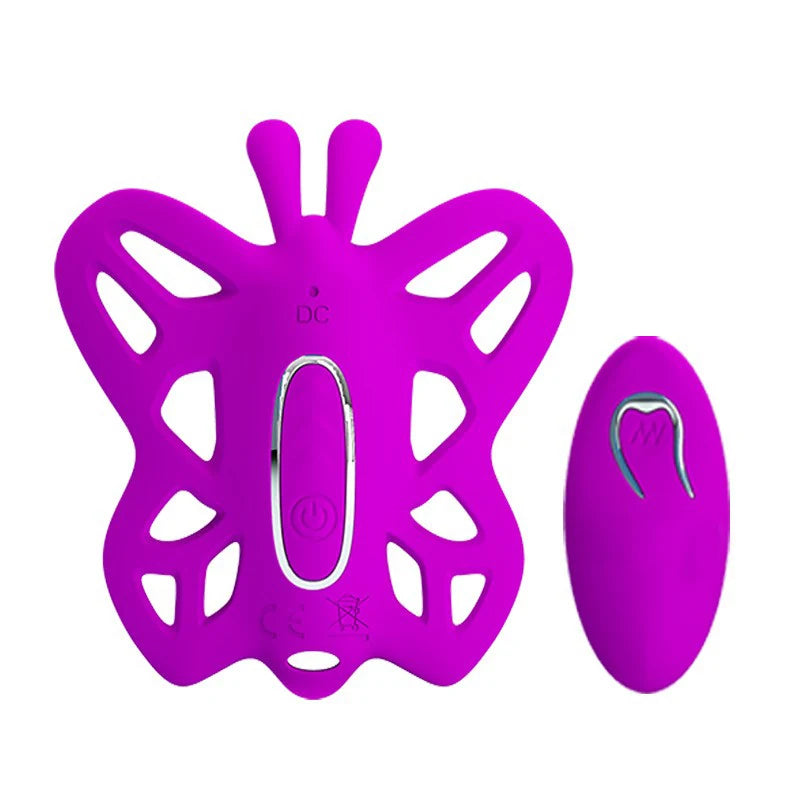 Soft Silicone 12-Frequency Wireless Remote Control Waterproof Butterfly Vibrator Dildos G-Spot Massager Masturbator For Women