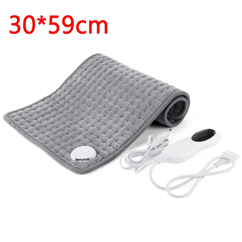 NEW Micro Plush Electric Heating Treatment Pad Winter Warm Washable Blanket Belly Waist Back Heat Pad Muscle Relaxation Support