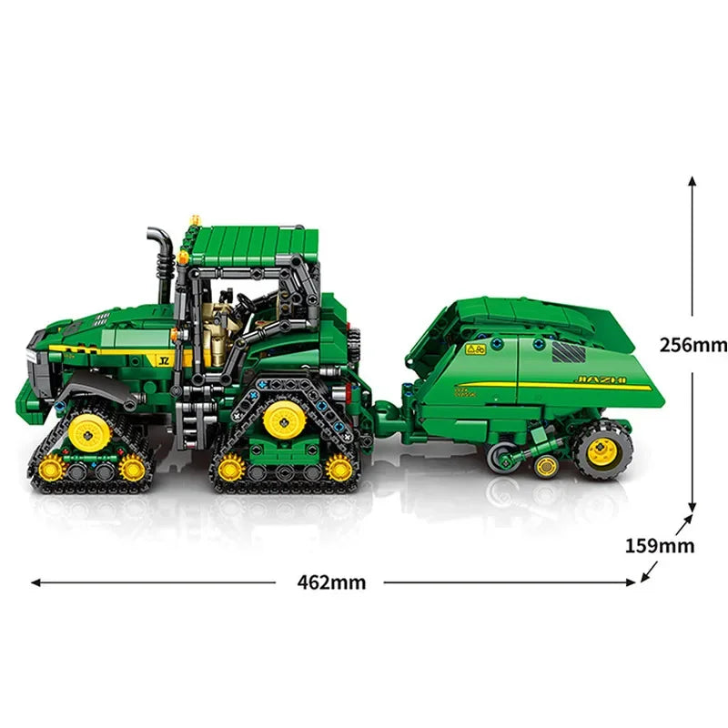 1404Pcs MOC Mechanical Farm Harvester Car Model Buidling Blocks City Engineering Vehicle Bricks Contruction Toys Kids Gift