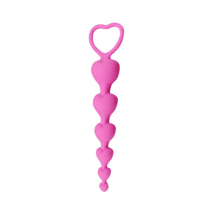 1PCS 100% Silicone Multicolor Heart 6-Balls Anal Plug Anal Beads Butt Plug Dildos Masturbator for Men /Women