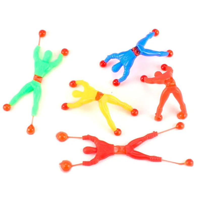 5pcs/lot Children's Novelty Interesting Sticky Toys Elasticity Climbing Action Figure Funny Gadgets Pranks Toys for Kids Gift