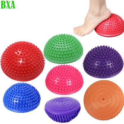 1pc PVC Yoga Ball 16cm Inflatable Massage Point Half Fit Ball Balance Trainer Stabilizer GYM Pilates Fitness Balancing Ball