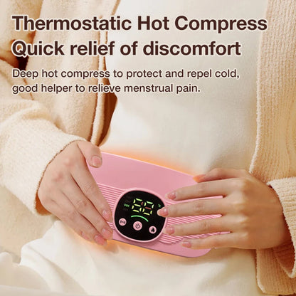 Electric Menstrual Heating Pad Smart Warm Palace Belt Waist Vibration Abdominal Massager for Cr s Period Pain Relief