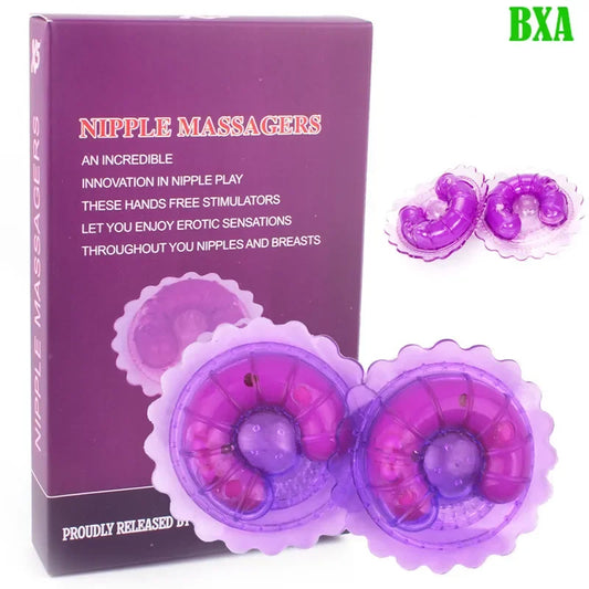 2Pcs Electric Breast Nipple Massager Machine Vibrator for Women Stimulation Breast Enlargement Masturbator Chest Heath Care Toy