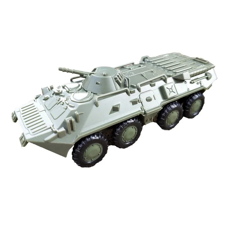 1PCS 4D 1/72  Assembly Model M35 Truck BTR-80 Armored Personnel Carrier Military Toy Car Ornaments Sandpan Game Toys for Gifts