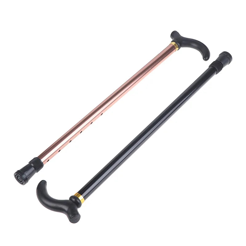 Aluminum Alloy Telescopic Crutch Adjustable Walking Stick 2 Section Stable Anti-Skid Crutch Old Man Hiking Cane