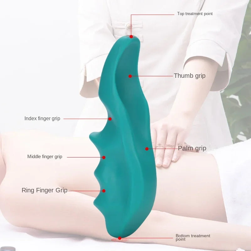 1pc Mini Manual Thumb Saver Massager Full Body Deep Tissue Trigger Point Massage Tool Muscle Relax Neck Back Therapy Thumb Green