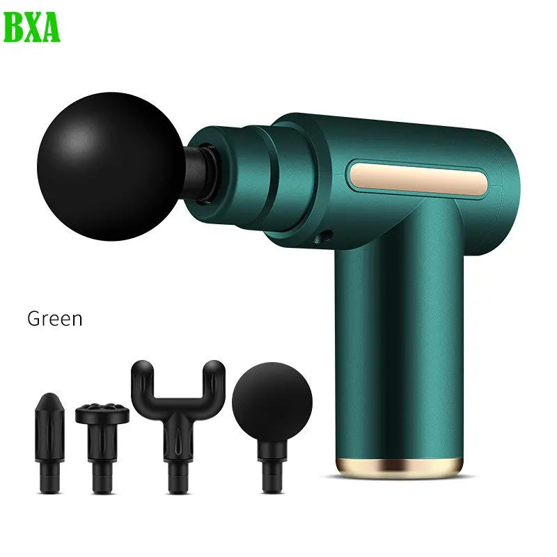 BXA Portable Massage Gun LCD Electric Percussion Pistol Massager Stick For Body Neck Back Deep Tissue Muscle Relaxation Fitness