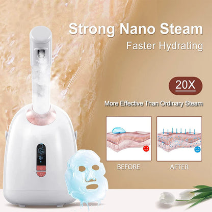 SPA Face Steamer Hot Cold Steam Face Machine Cleanser Moisturizing Nano Mist Sprayer Facial Anti-aging Wrinkle Sauna Humidifier