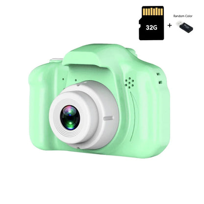 1080P HD Camera Video Toys for Kids 2 Inch Cartoon Cute Outdoor Digital Pink Camera Children SLR Camera Toy Birthday Gift