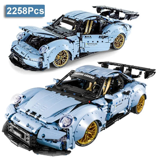 2258Pcs MOC Classic Super Racing Sport Car Model Building Blocks Static Speed RSR Vehicle Supercar Bricks Toys Adult Gifts