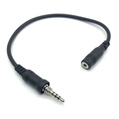 3.5mm Female Plug Connector Audio Transfer Cable for YAESU Vertex VX-7R VX-6R VX-177 VX-170 Twoo Way Radio Headset Earphone