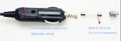 1.5m Pure Copper 0.3mm² Cigarette Lighter To DC5.5*2.1mm Power Cable for 12V 3A Purifiers, Car Chargers